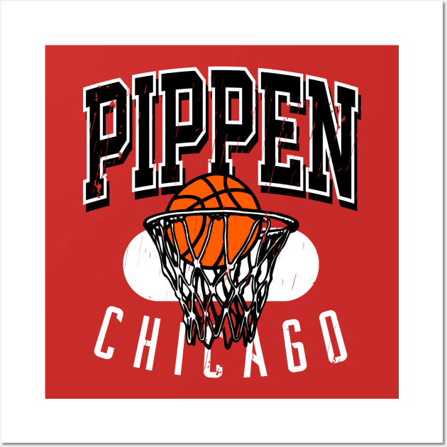 Vintage 90's Basketball Chicago Wall Art by funandgames